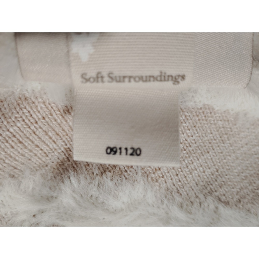 Soft Surroundings Zebra Faux Fur Knit Throw Blanket Cream Beige 50x70 68881‎ - Picture 6 of 6